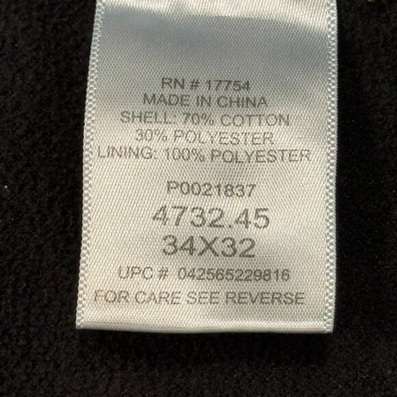 Key Jeans Mens Blue Denim Straight Leg Pants Flannel Lined Pockets Size 34X32 - Picture 7 of 12